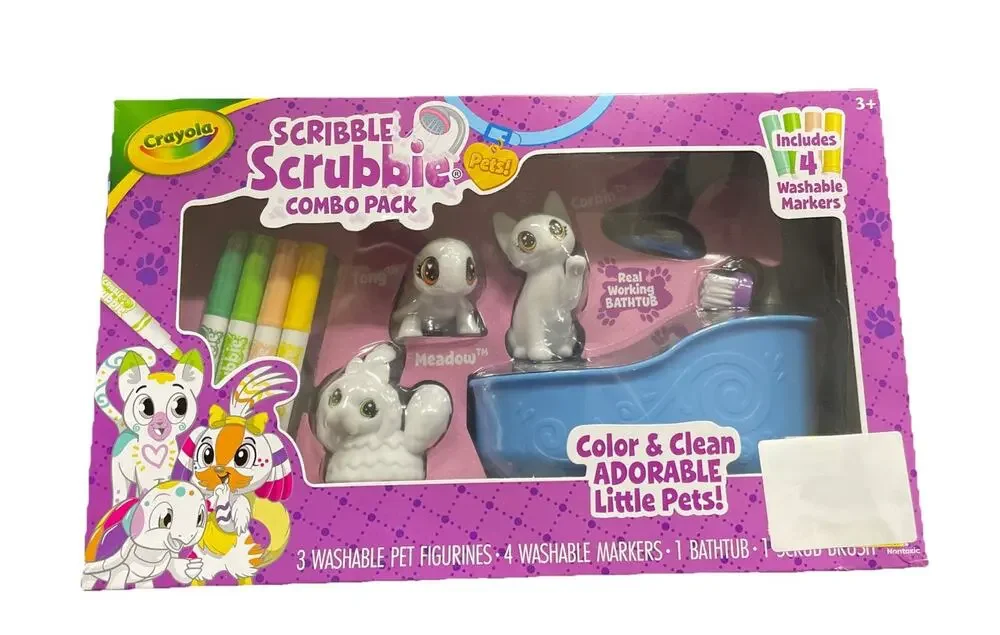 Crayola Scribble Scrubbie Pet Combo Pack With Washable Markers,